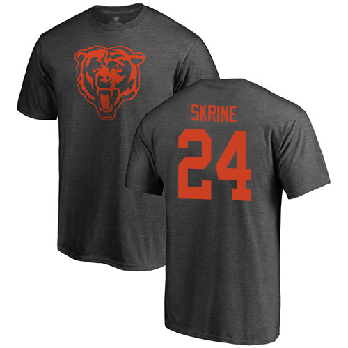 Chicago Bears Men Ash Buster Skrine One Color NFL Football #24 T Shirt->chicago bears->NFL Jersey